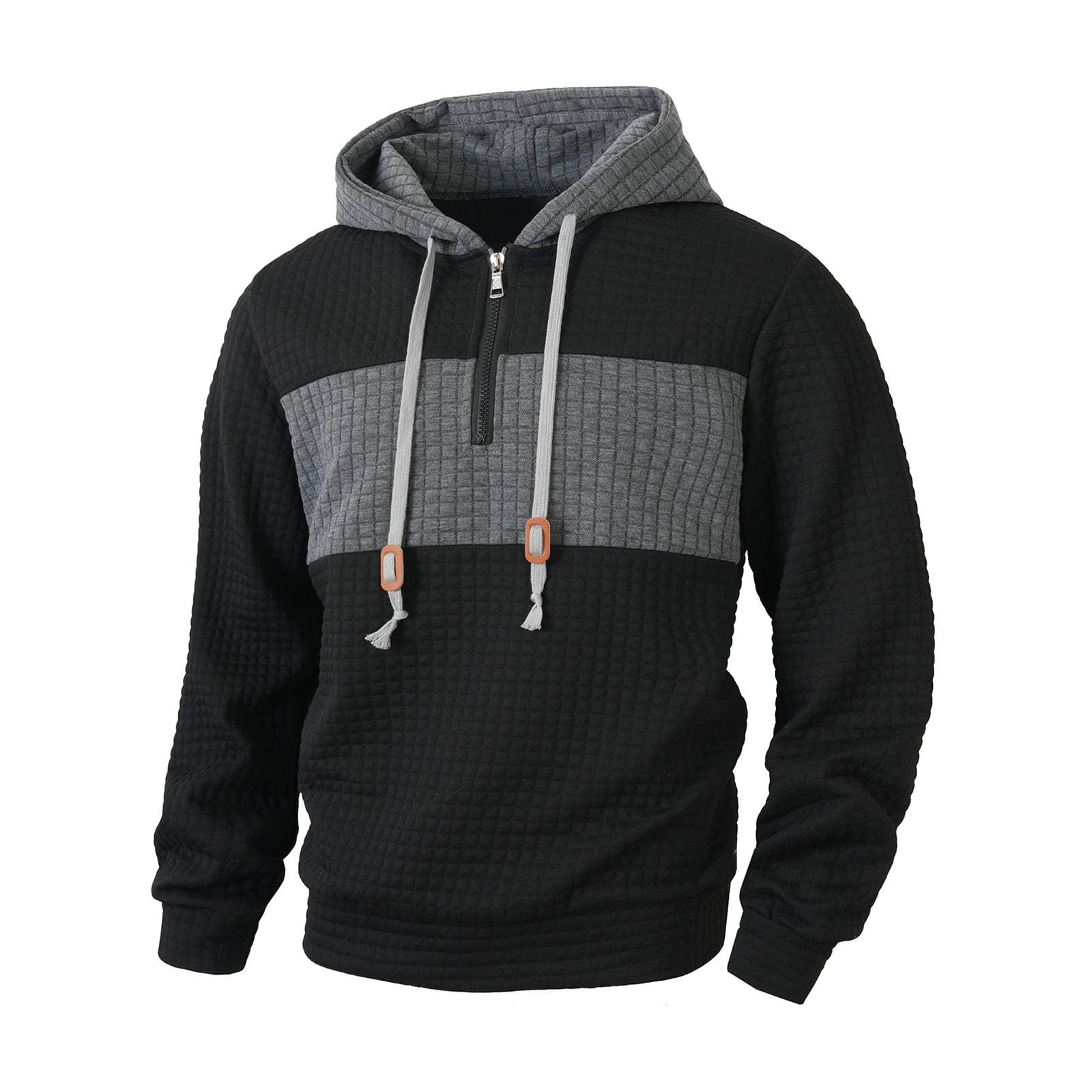 Sudadera para el tiempo libre con capucha ajustable y corte holgado masculino 7