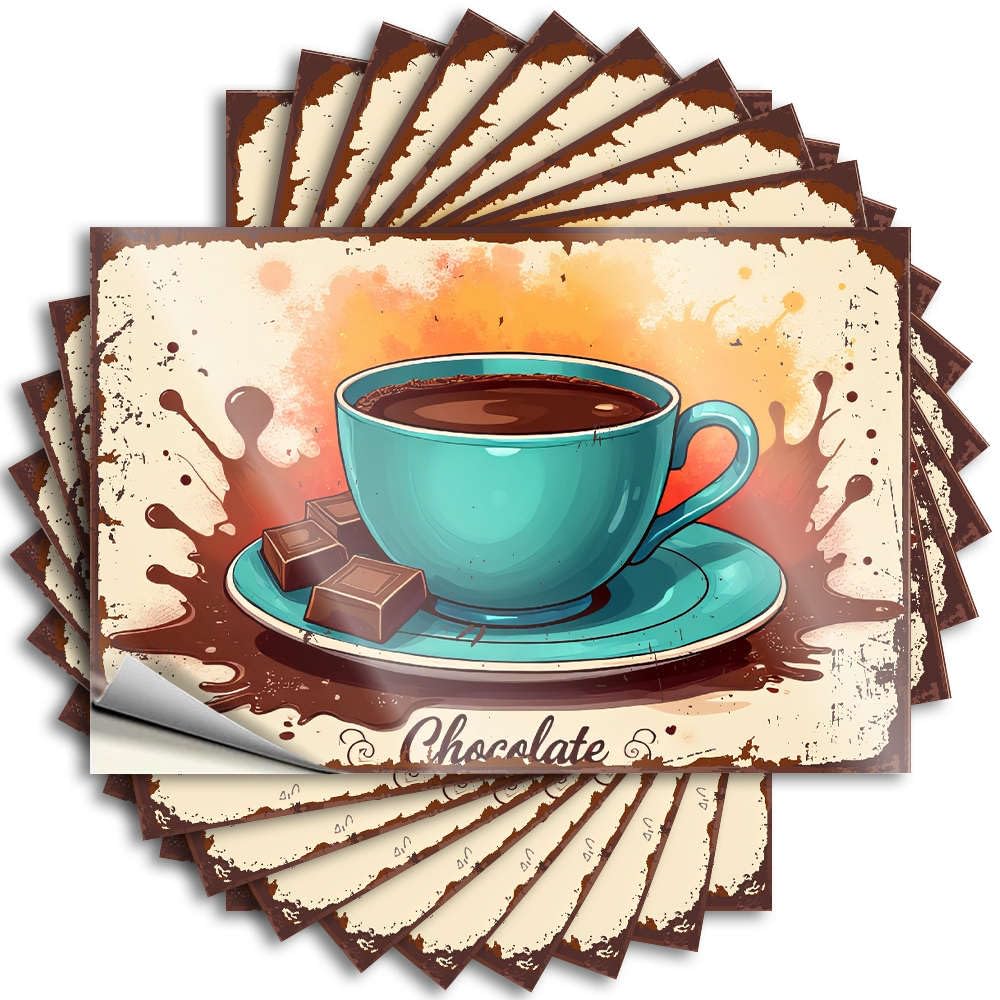 Decals Best | Inspirational Hard A Cup of Hot Chocolate with Splashes Around It. for Motorcross(12X18CM)