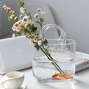 Amazon.co.jp: 花瓶ハンドバッグ, 取っ手付き花瓶 花瓶の泡