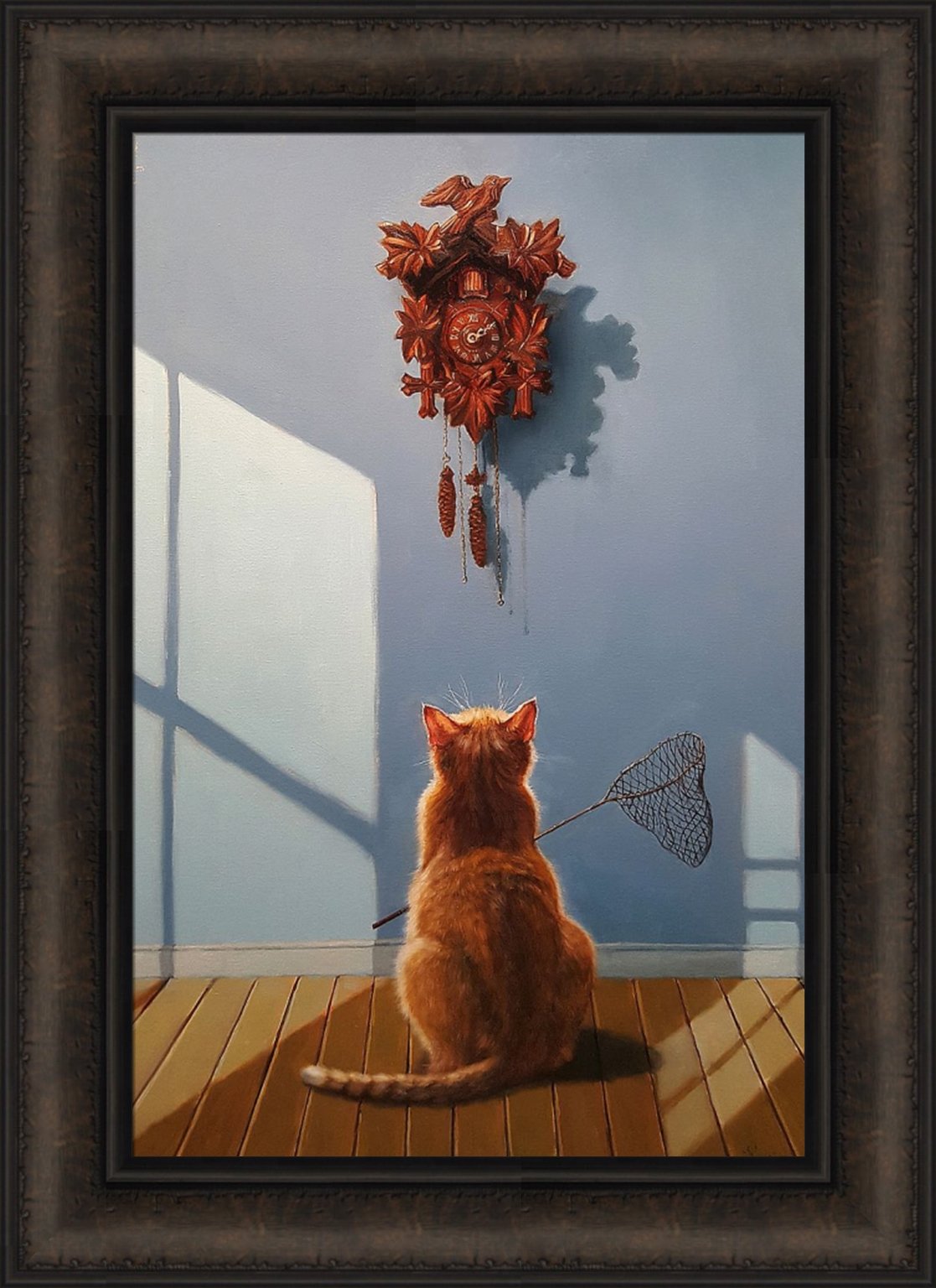 Amazon.com: A Timely Lunch by Lucia Heffernan 16x22 Orange Cat