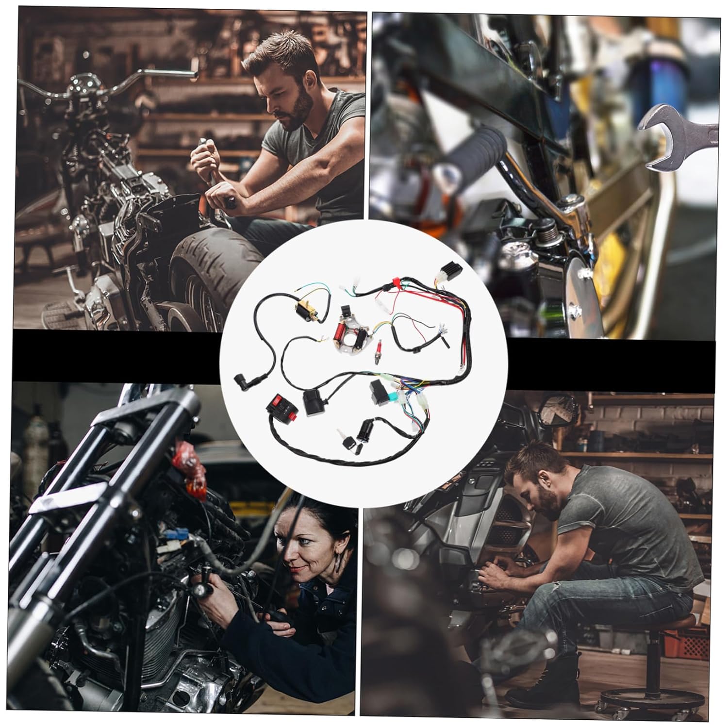 1set ATV Wiring Harness Set Professional Replacement Wire Harness for ATV Easy Installation Electrical Components for Motorcycle Maintenance