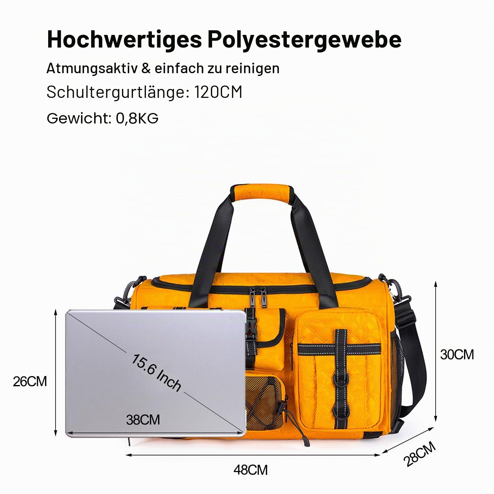 FANDARE 3 IN 1 Sporttasche Reisetasche Rucksack Herren Damen Weekender mit Schuhfach & Trocken- und Nasstrennung Ryanair Handgepäck Doktortasche Fitnesstasche Trainingstasche Badetasche Reisetasche
