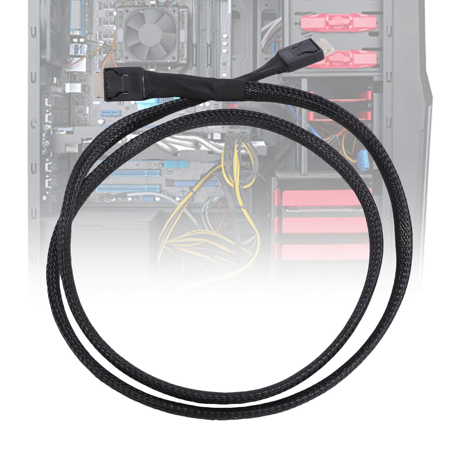 Bewinner SFF-8611 4I do SFF-8611 4I Active Kabel, PCIE Gen4 X4 64Gbps 39,3 Cala dla Oculink EGPU, OnexGPU, z nylonową kurtką, Nylonowym Materiałem