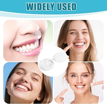 4 Pair Adjustable Clip-in Veneers Snap-On Top & Bottom Dental Aids for Temporary Wear, Effortlessly Enhancing Your Smile Confidence
