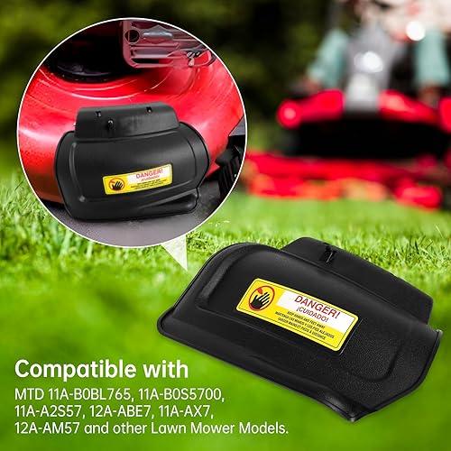 Miniatura 2 de AOIT Tapón de mantillo para MTD, Troy-Bilt, Craftsman  Compatible con 987-02516A Conjunto con bisagras, se adapta a máquinas de patio, Bolens, Yard