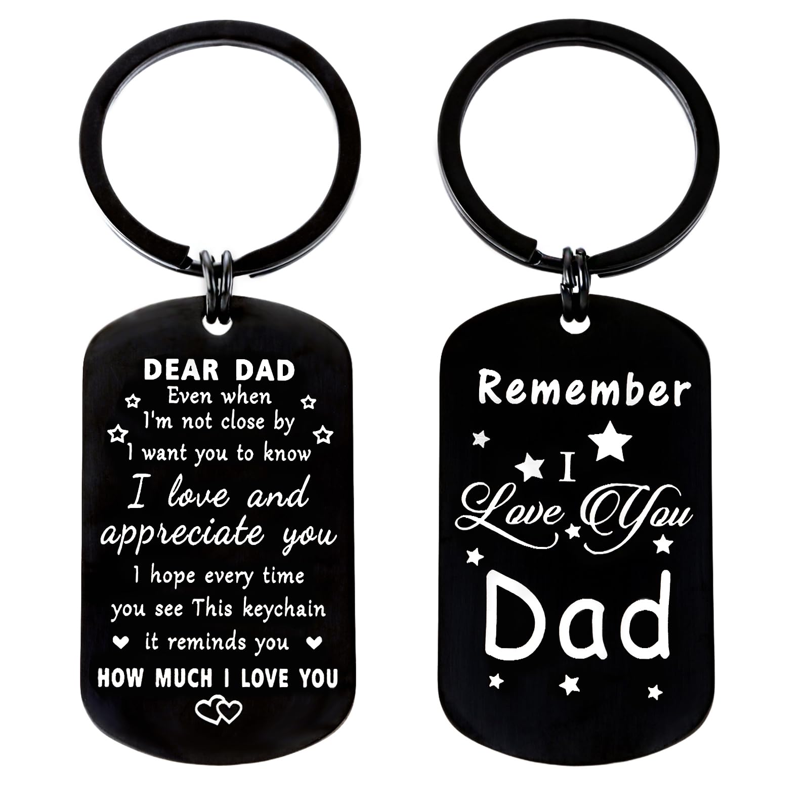 Dad Birthday Gifts from Daughter Son, Daddy Keychain Gift Ideal for Dad Birthday Christmas Father's Day