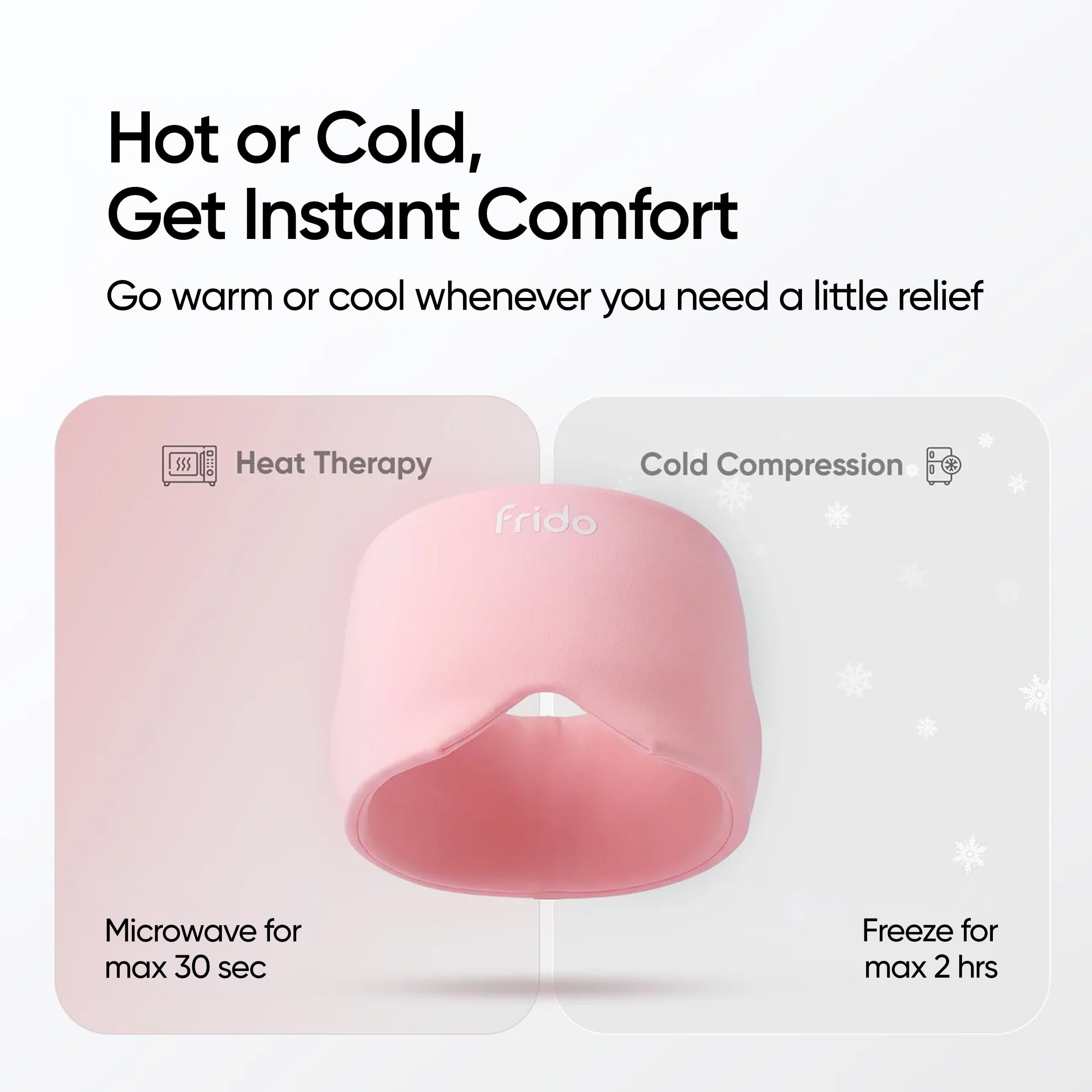 Frido Hot & Cold Therapy Cap | 360° Full Head Coverage | Reusable Cooling & Warming Cap with Gentle Compression | Pink — Amazon image 3