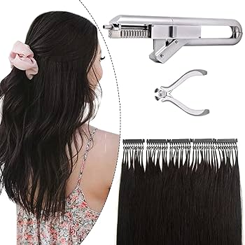 Amazon.co.jp: 6D ヘアエクステンションマシンキット - 100