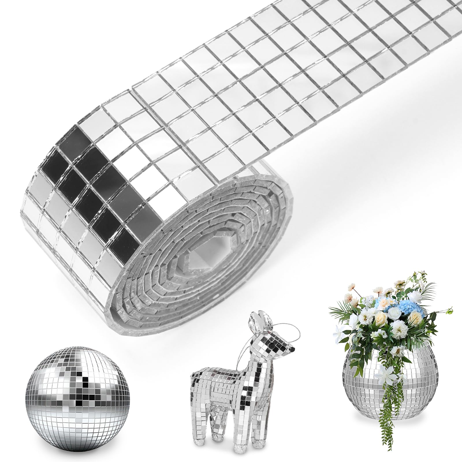 Set 40 Specchi Acrilici Quadrati 7.5x7.5 Cm – Adesivi Autoadesivi Per Pareti, Arredamento E Decorazioni Fai Da Te