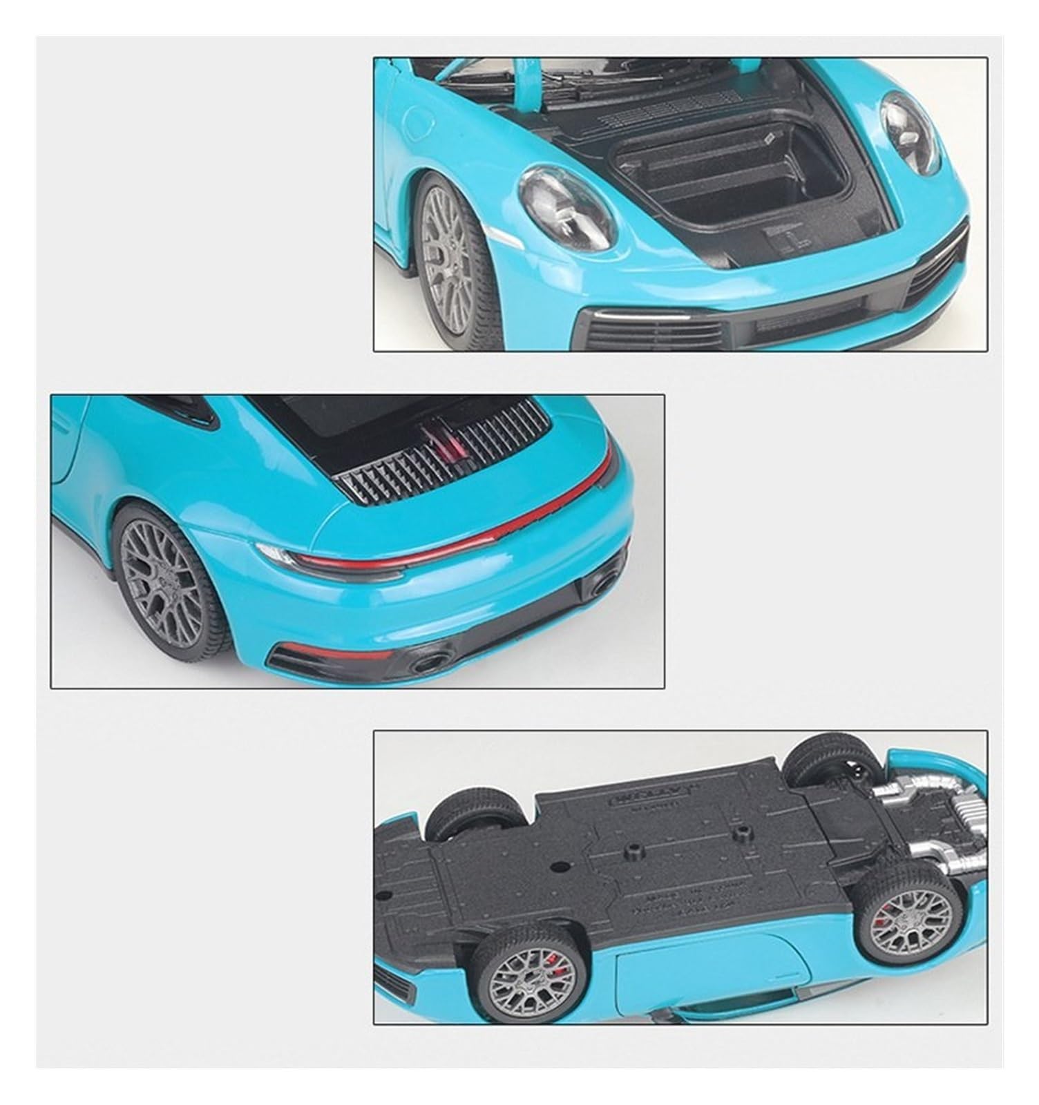 ONAIC Maßstabsmodelle Modellauto 1:24 911 Für Carrera 4S Modellauto Aus Metallguss Sammlerauto(rot)