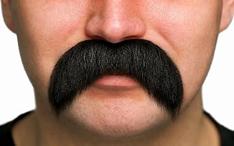 Self Adhesive Fake Mustache, Novelty, Walrus False Facial Hair for Adults, Costume Accessory for Halloween