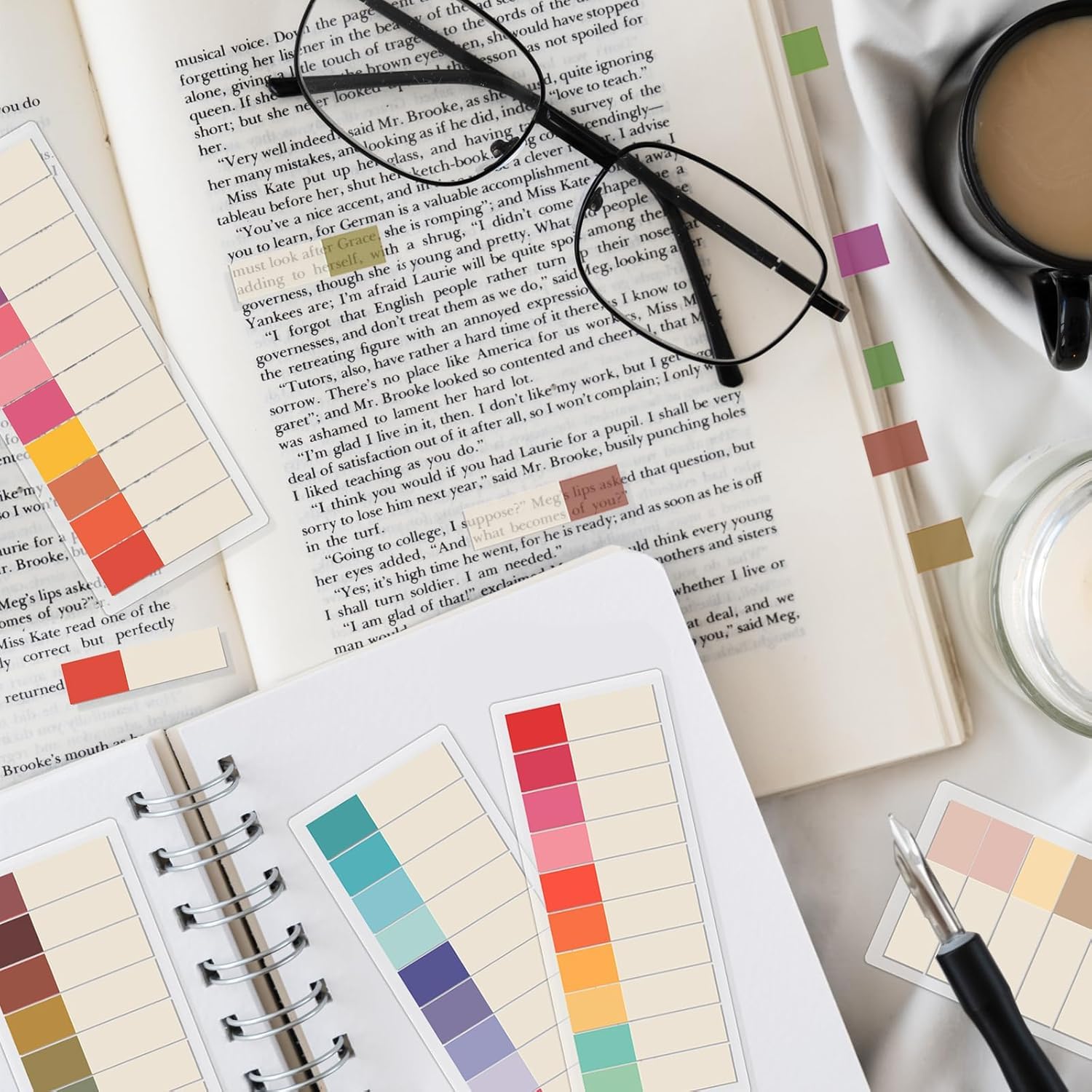 Marque-pages adhésifs 1200 pièces – Onglets étanches et inscriptibles – Notes autocollantes pour livre