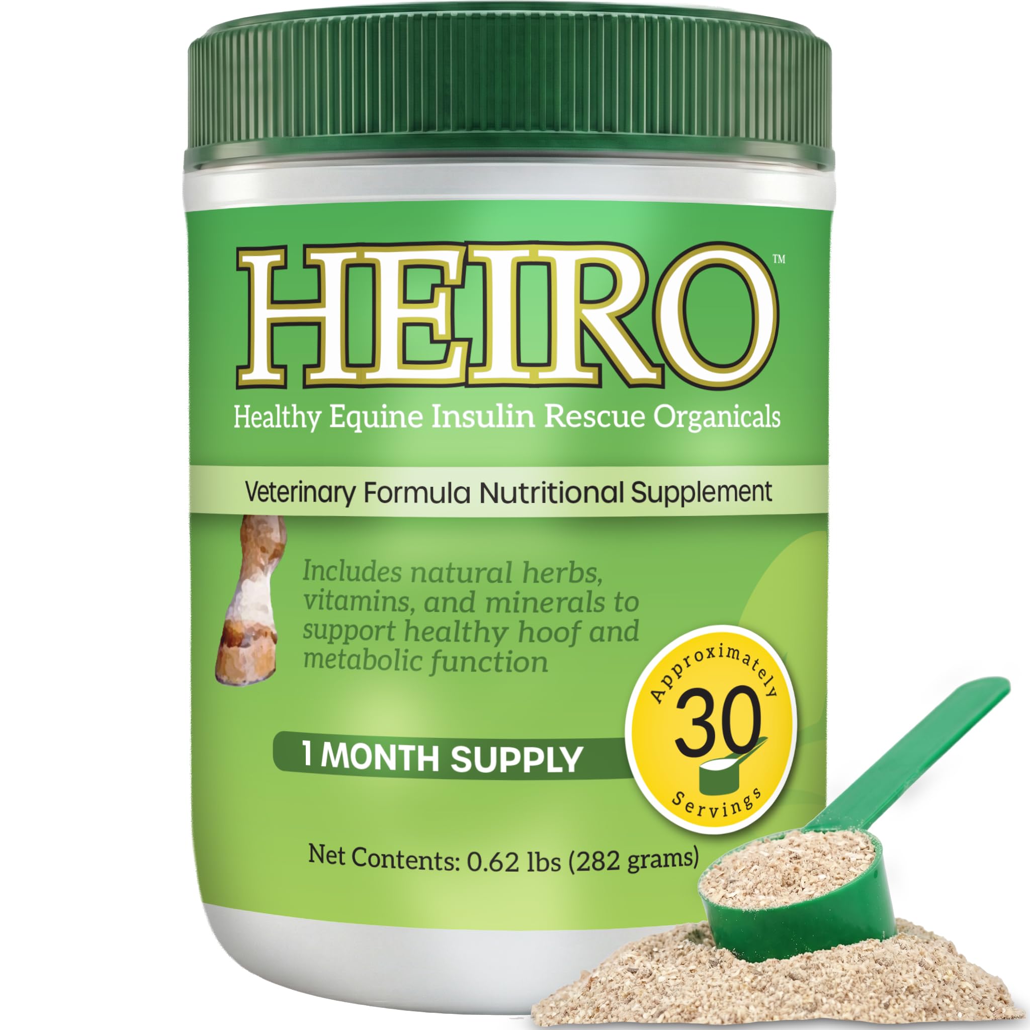 Heiro Healthy Equine Horse Insulin Resistant Rescue Organicals 30, 40, 60, 90 or 180 Day Supply and Free Informational Booklet 30 Day Supply