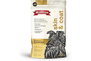 The Missing Link Skin & Coat Probiotics Superfood Supplement Powder for Dogs:...