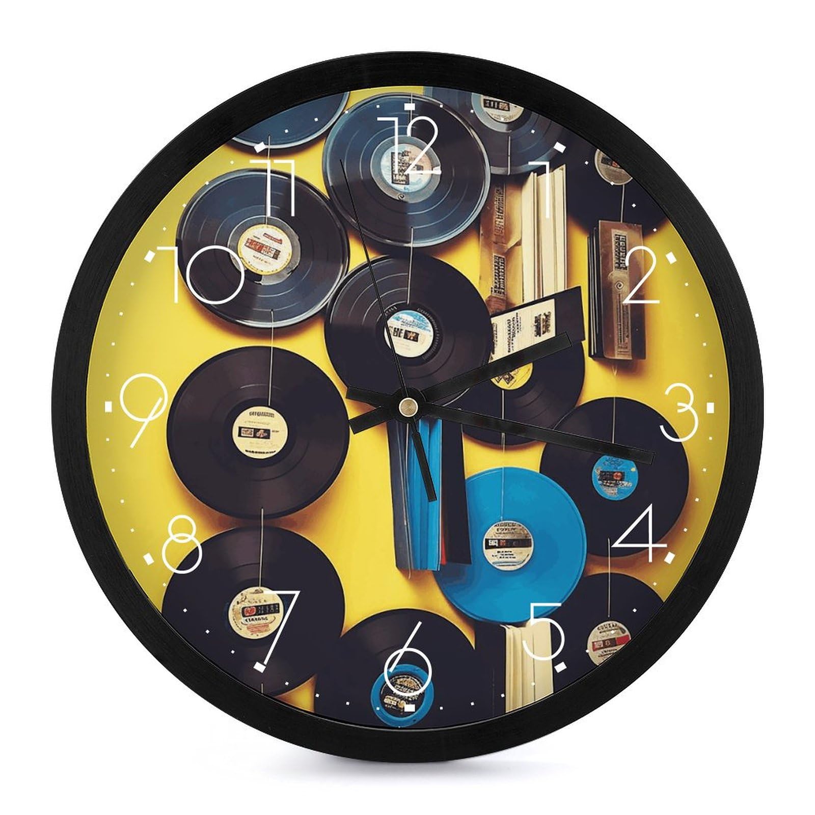 Horloge murale silencieuse de 25.4 cm ronde pour le salon