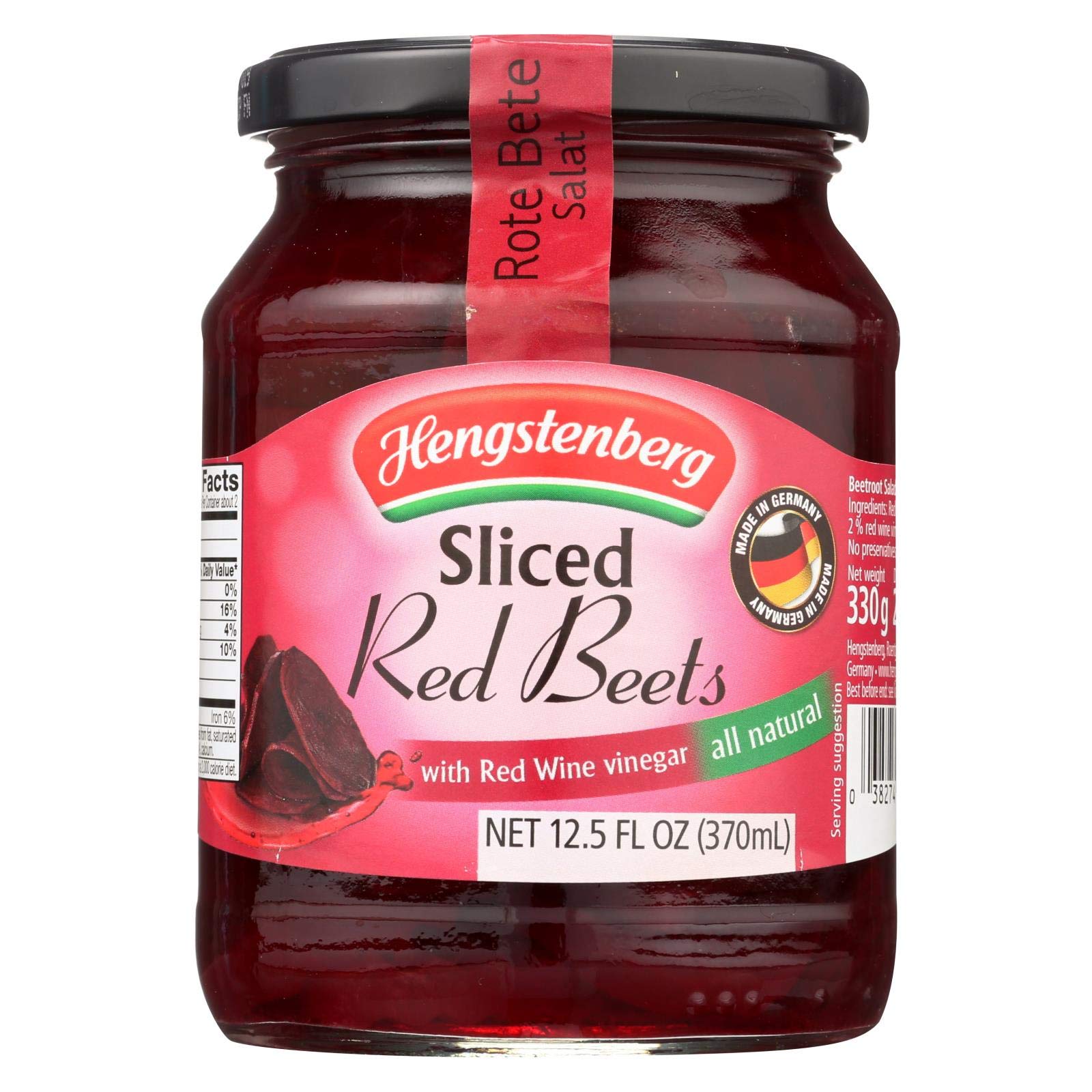 Hengstenberg Sliced Red Beets, 12.50 Ounce (Pack of 6)