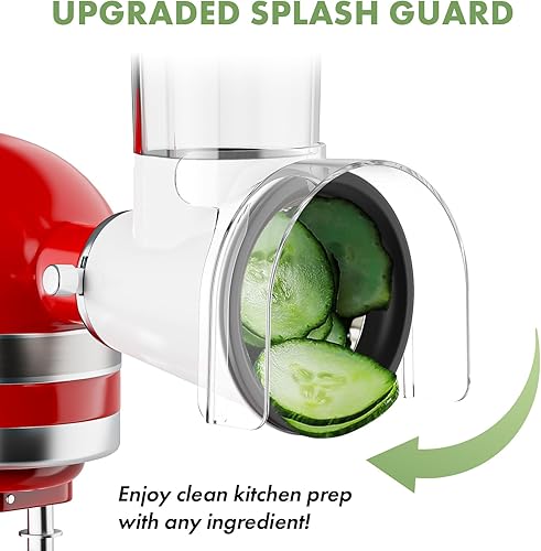 Miniatura 3 de Accesorio para rallador de queso para Kitchenaid, rallador de queso grande con conducto de alimentación de 3 pulgadas y barrera a prueba de