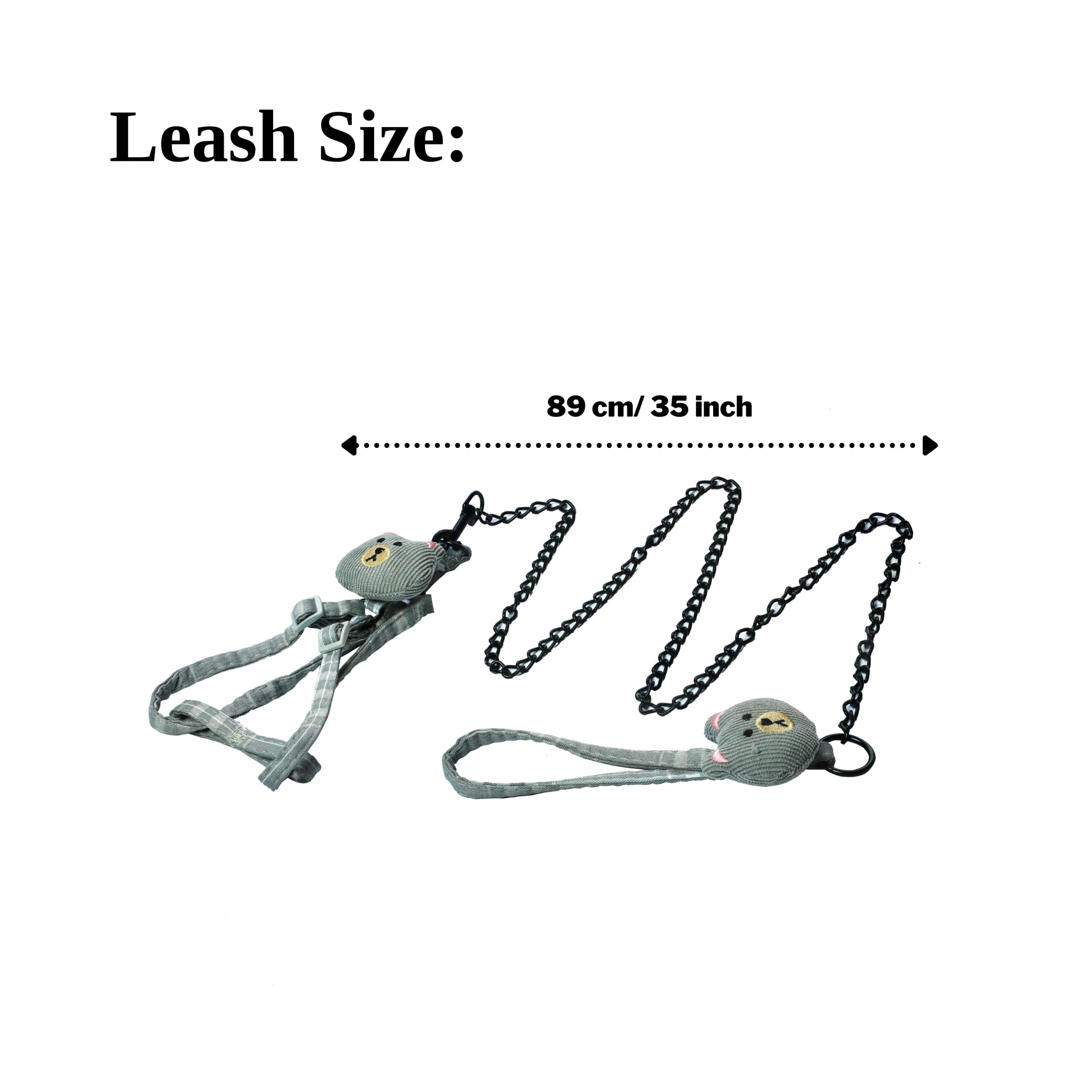 Foodie Puppies Durable Breathable Safe Strong Matching Cotton Adjustable Harness and Leash Set for Kittens and Cats (Color May Vary) 1