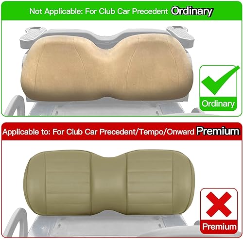 Miniatura 7 de NOKINS Fundas de asiento de carrito de golf para Club Car Precedent OEM Cojín de asiento ordinario, respaldo de cojín de asiento delantero de cuero