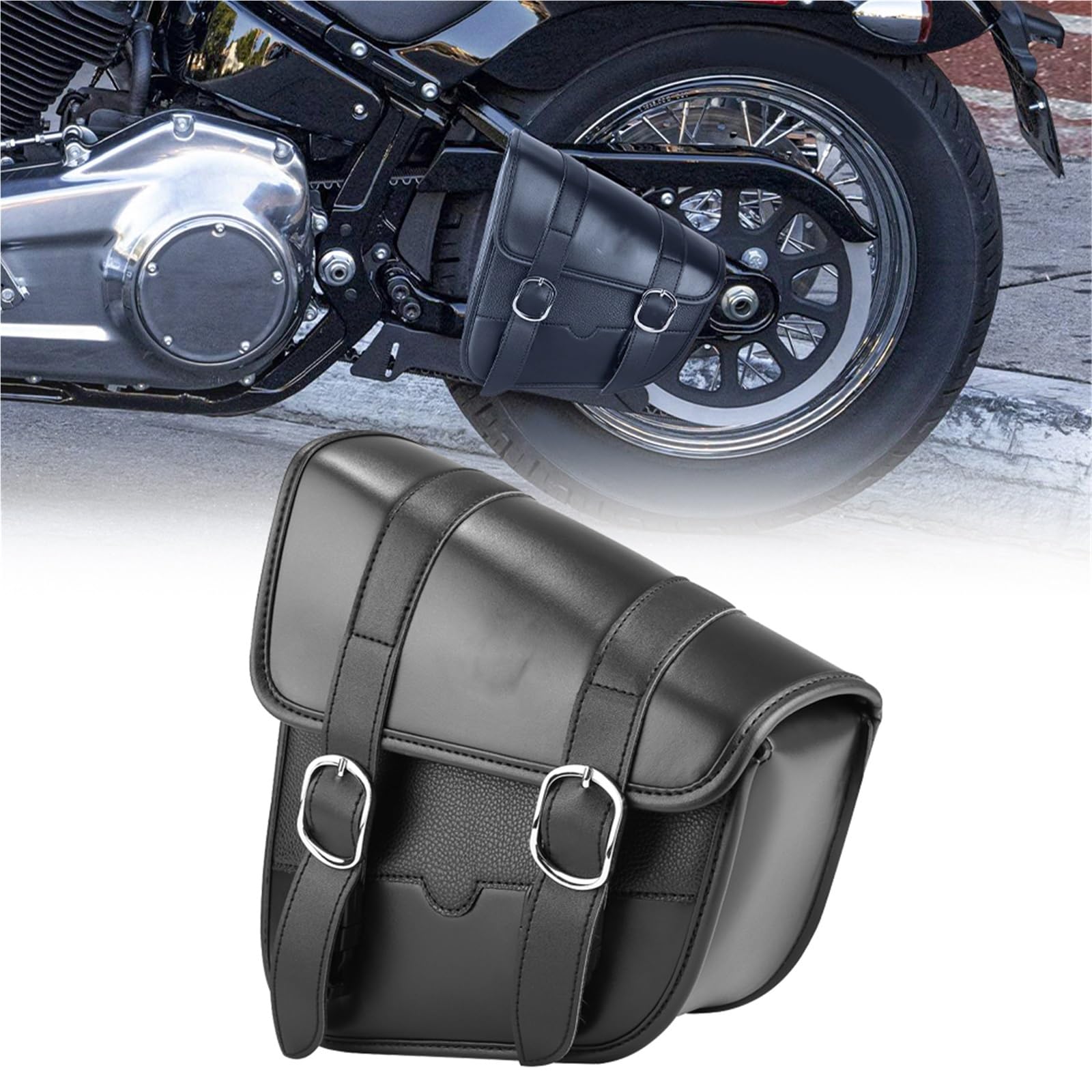 Motorrad Schwingentaschen Schwingentasche wasserdichte Satteltasche Für Harley Softail Standard Dyna Low Rider Sport Glide Linke Seite Solo Taschen