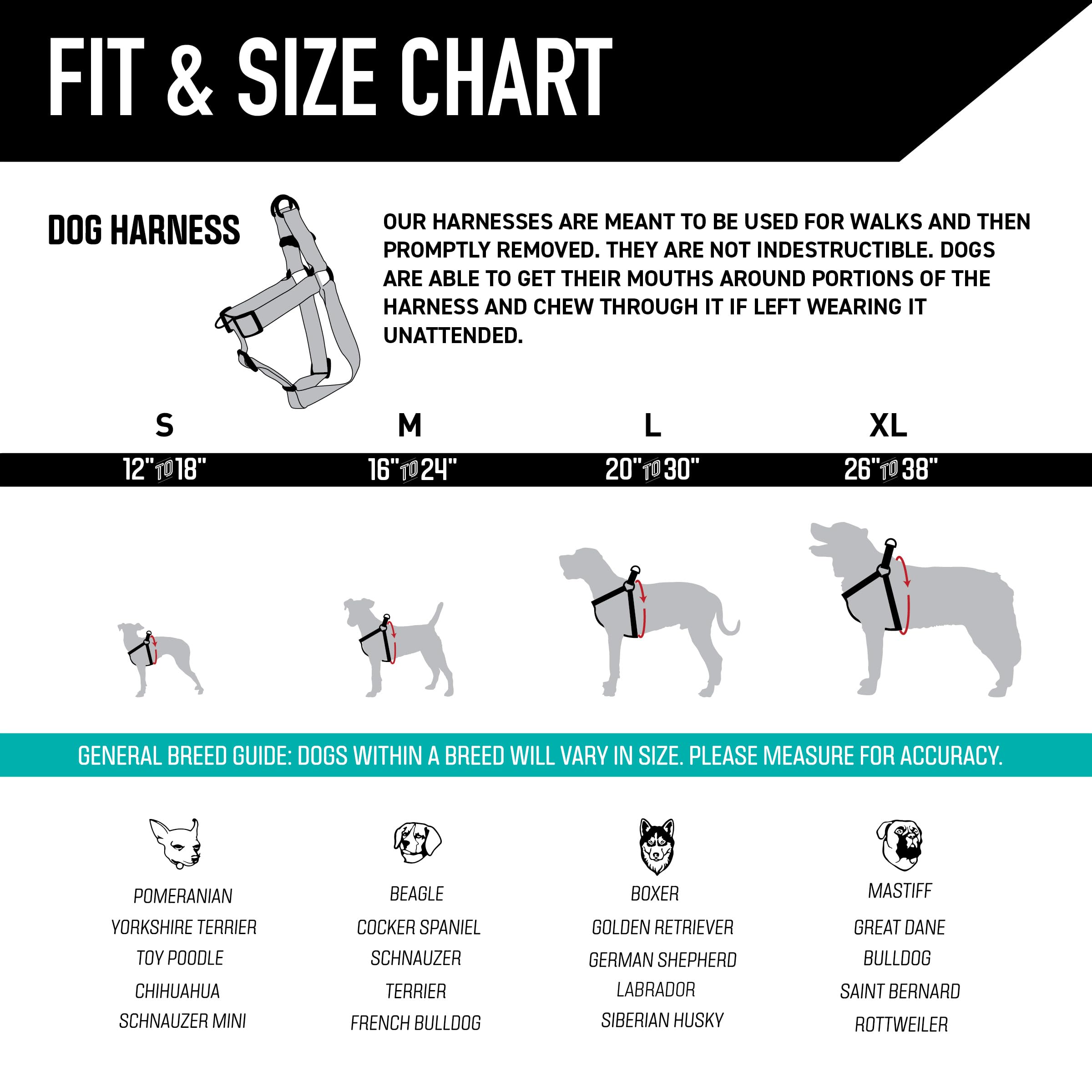 Wolfgang - Arnés Ajustable para Perro, Resistente y Probado a más de 800 Libras, para Caminar y Entrenar, Estampado LazyDaisy, Talla M