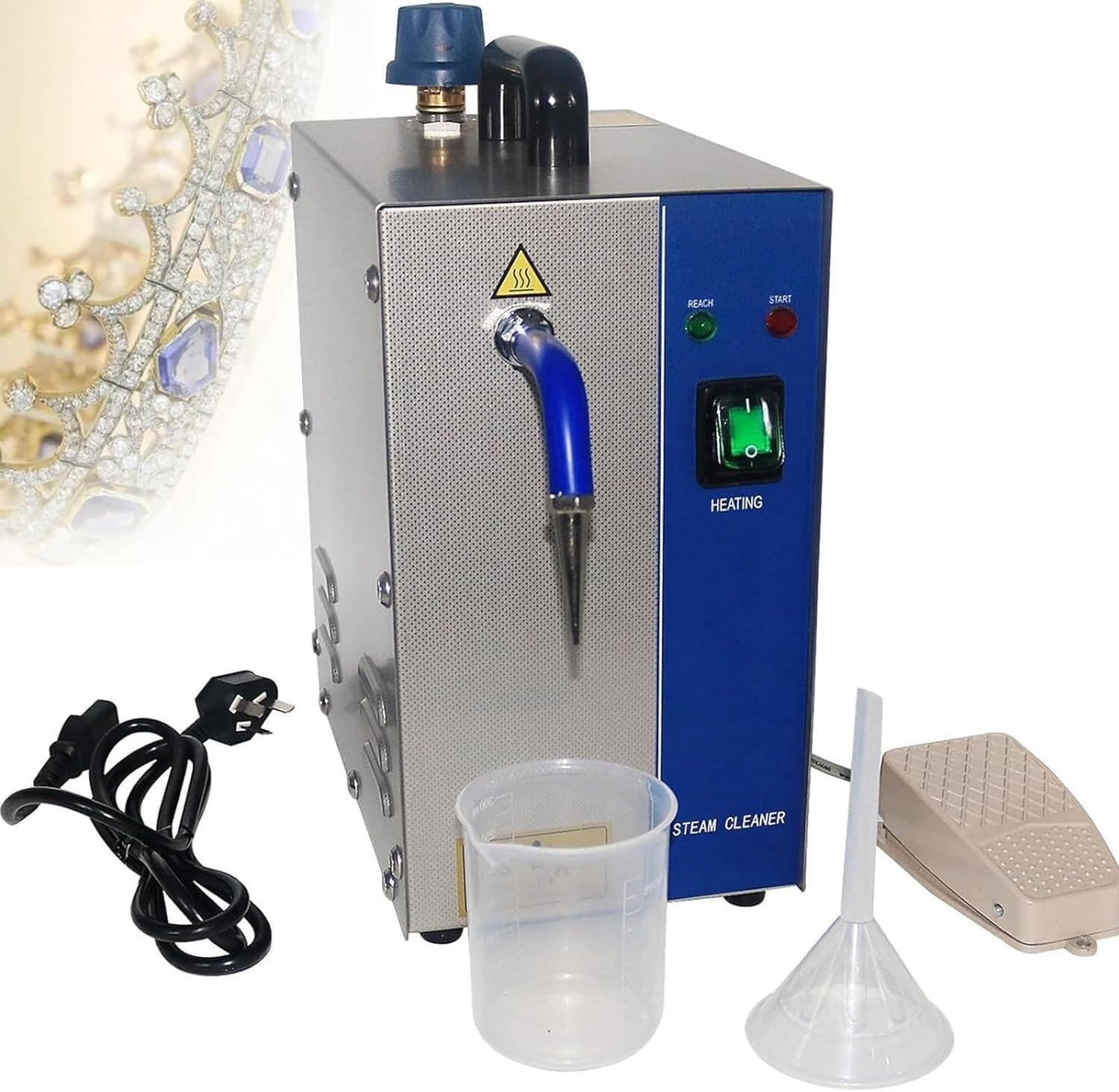 2L 4L Stainless Steel Jewelry Steam Cleaner Professional Jewellery Steam Cleaner Machine 1300W 2200W Gem Washer Gold and