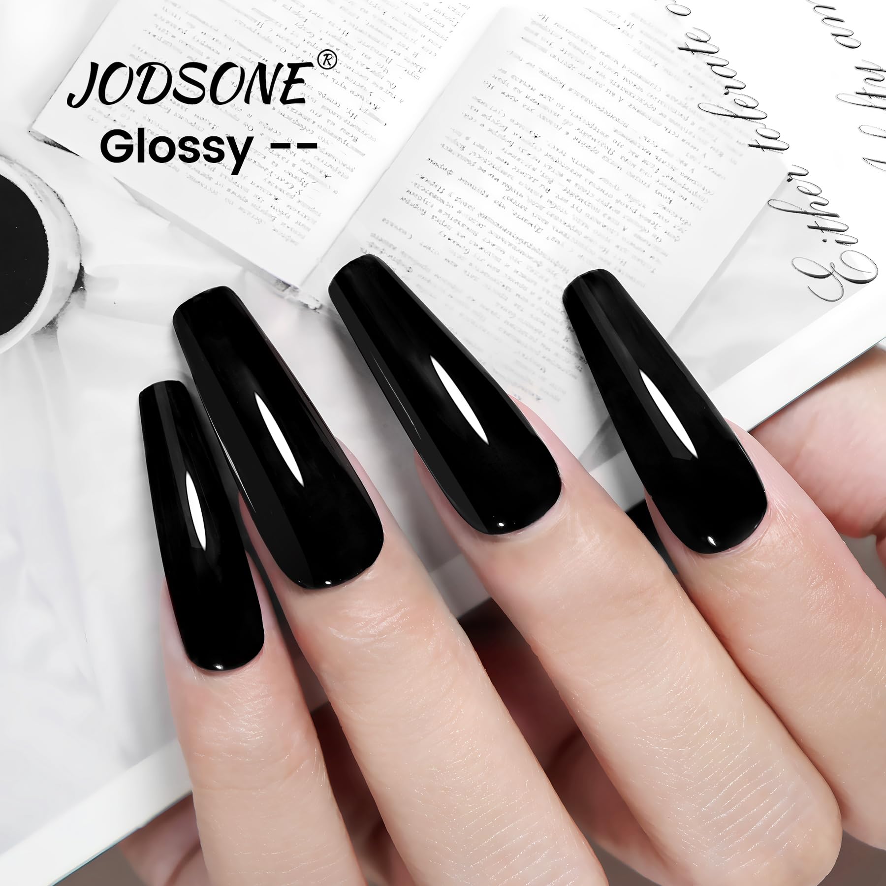 Amazon.com : JODSONE 18ml Gel Nail Polish Black Gel Polish Soak