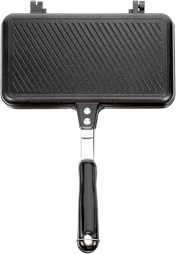 Sartén de doble cara antiadherente para asar waffles, molde para hornear sándwiches para tartas, tostadas, aperitivos, desayuno, sandwichera de