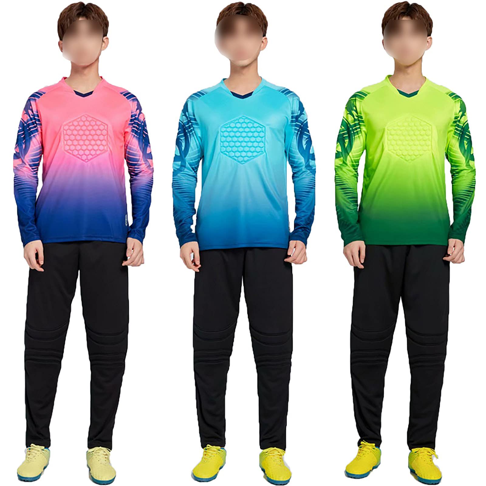 Tuta Sportiva da Uomo in Maglia da Portiere da Calcio, Maglia da Portiere Traspirante/Elasticizzata/antisudore