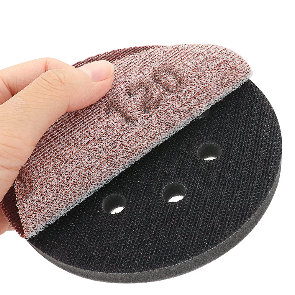 4 Pezzi Spugna Per Lucidatura - Piastra Abrasiva Morbida 125mm Con 8 Fori, Per Auto E Mobili - Foto 9