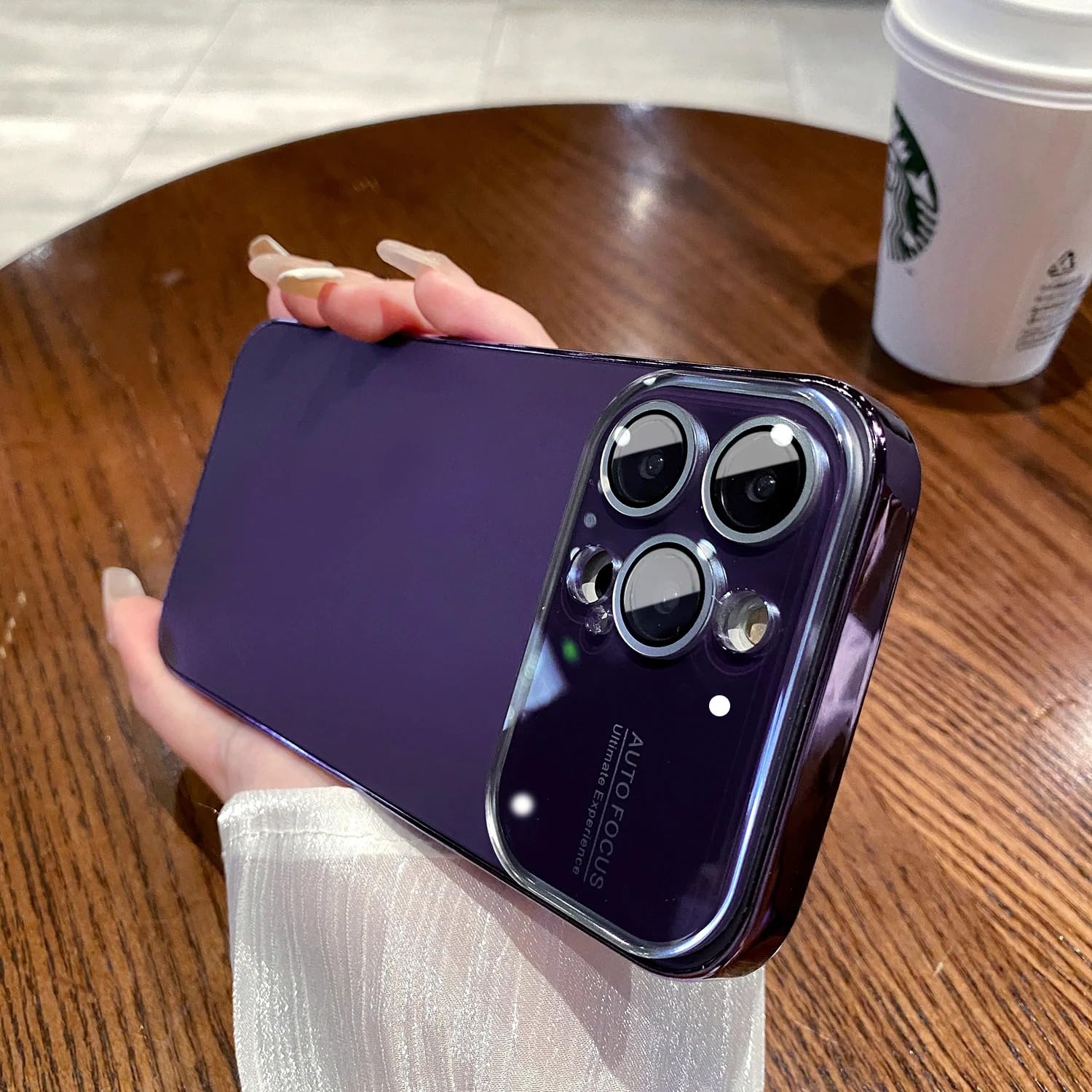 Erams Online Back Cover for iPhone 14 Pro Max Auto Focus Case Soft Matte PC Glass Protective Camera Lens Plating TPU Cover for iPhone 14 Pro Max (Purple) (B0CPC2JLWB) Amazon Price History, Amazon Price Tracker