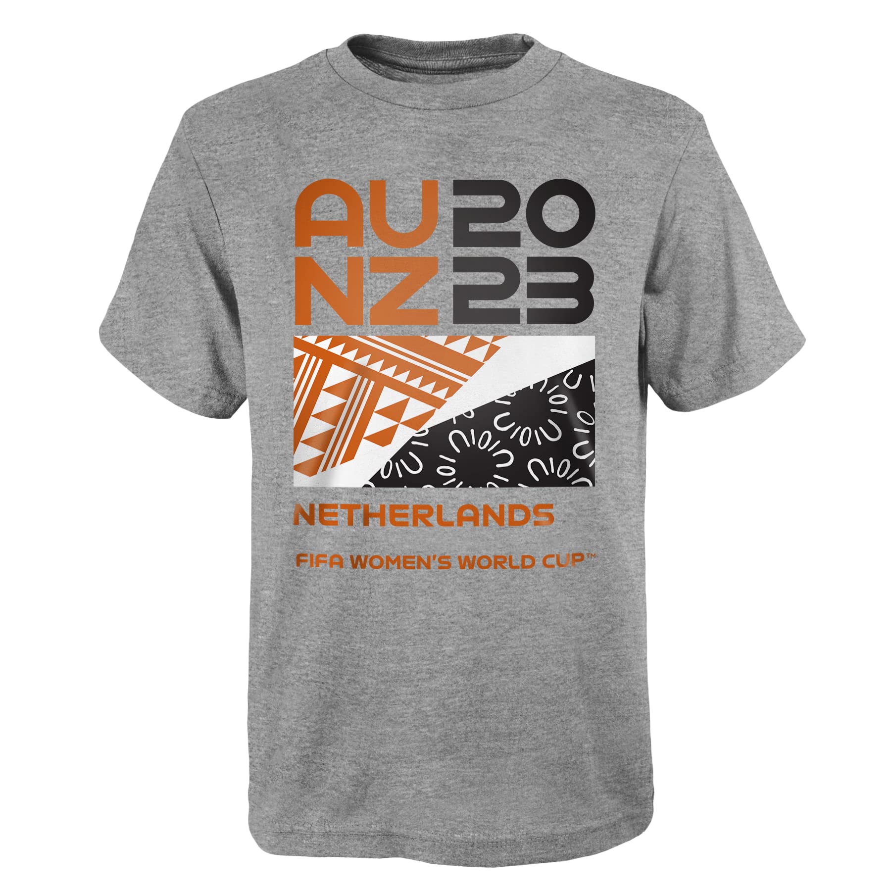 Official 2023 Women's Football World Cup Adult Supporter's T-Shirt, Netherlands, Grey, Medium