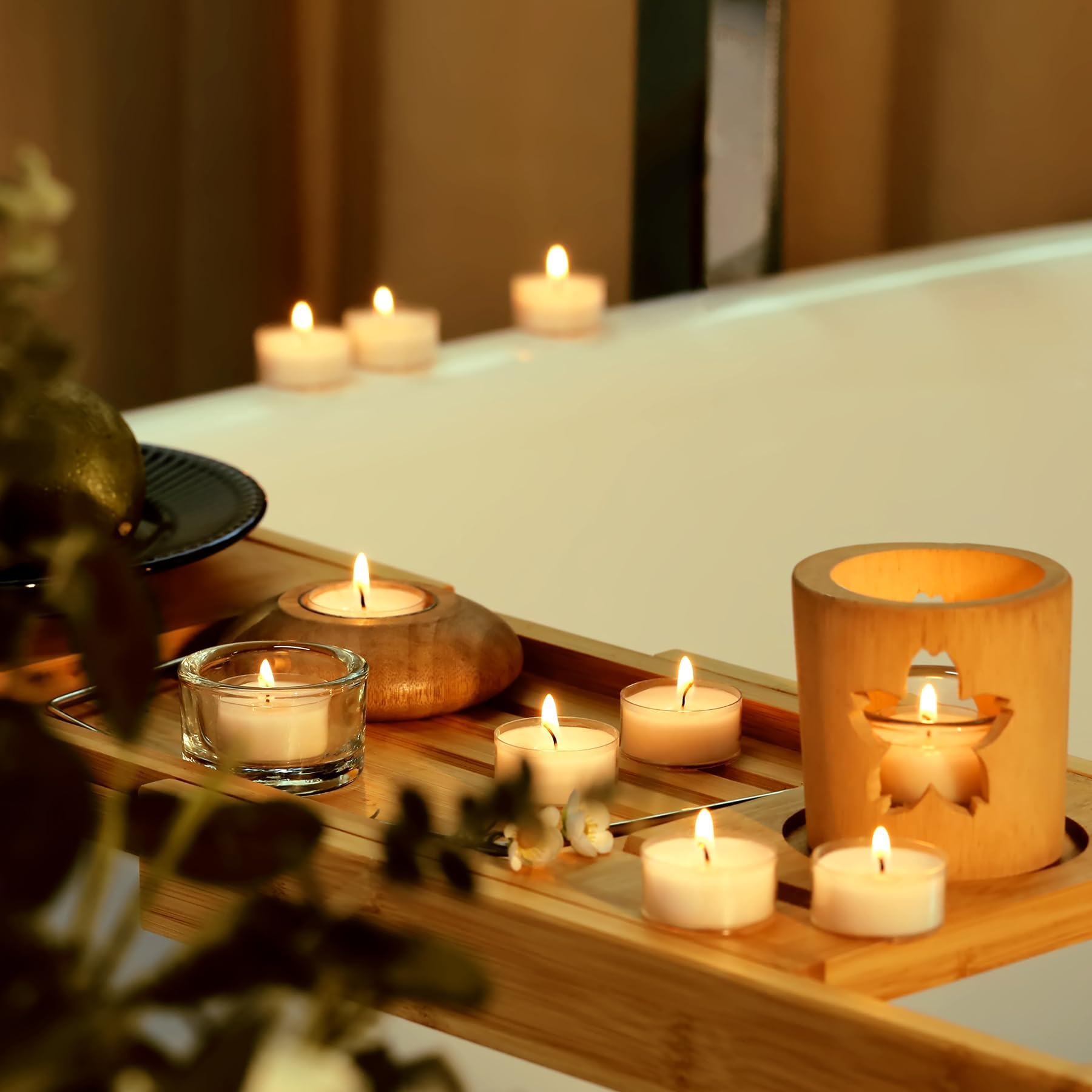 Lot de 300 bougies chauffe-plat géantes de 4 à 4,5 heures, sans fumée européennes, sans fumée dans une tasse en plastique transparent pour Shabbat, mariages, Noël, décoration d'intérieur