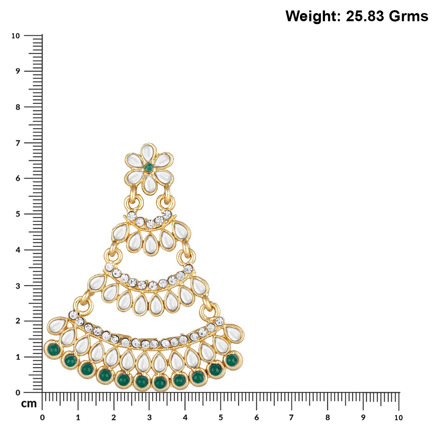 Plated Kundan Dangle Earrings