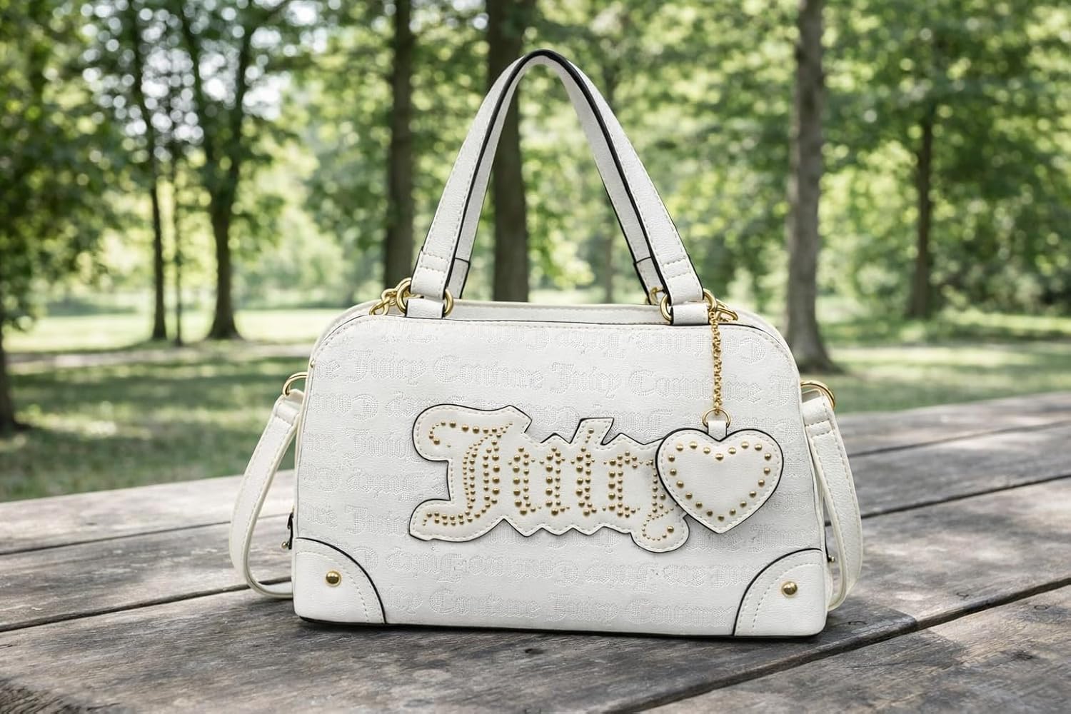 Juicy Couture Women’s Royal Juicy Satchel with Studded Logo & Heart Charm