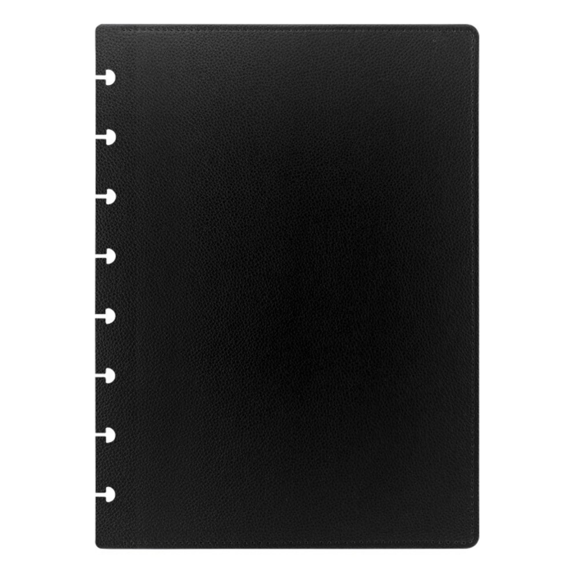 ITSYHPRO A5 Size Discbound Journal PU Leather Covers(1 Pair) Compatible with Notebook and Planner(Black,A5) — image 1