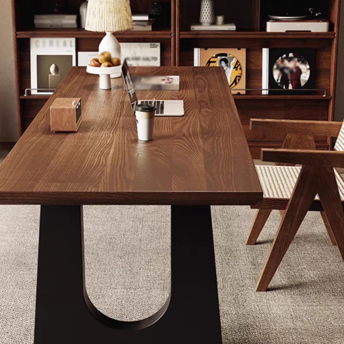Schreibtische Einfache Möbel aus massivem Walnussholz, geeignet for das Arbeitszimmer des Chefs zu Hause Basteltisch(160cm)