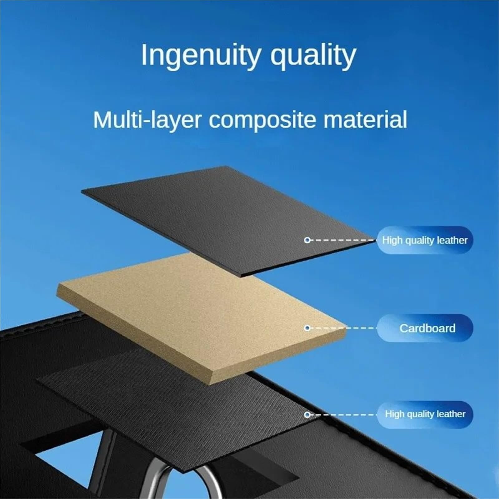 Organizador de maletero de coche, caja de almacenamiento de cuero sintético, plegable, para maletero de coche, para respaldo de asiento de coche