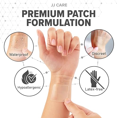 Miniatura 6 de JJ CARE Parche B12 (paquete de 60), parches tópicos diarios B12, parches autoadhesivos de mezcla natural, suministro de 2 meses