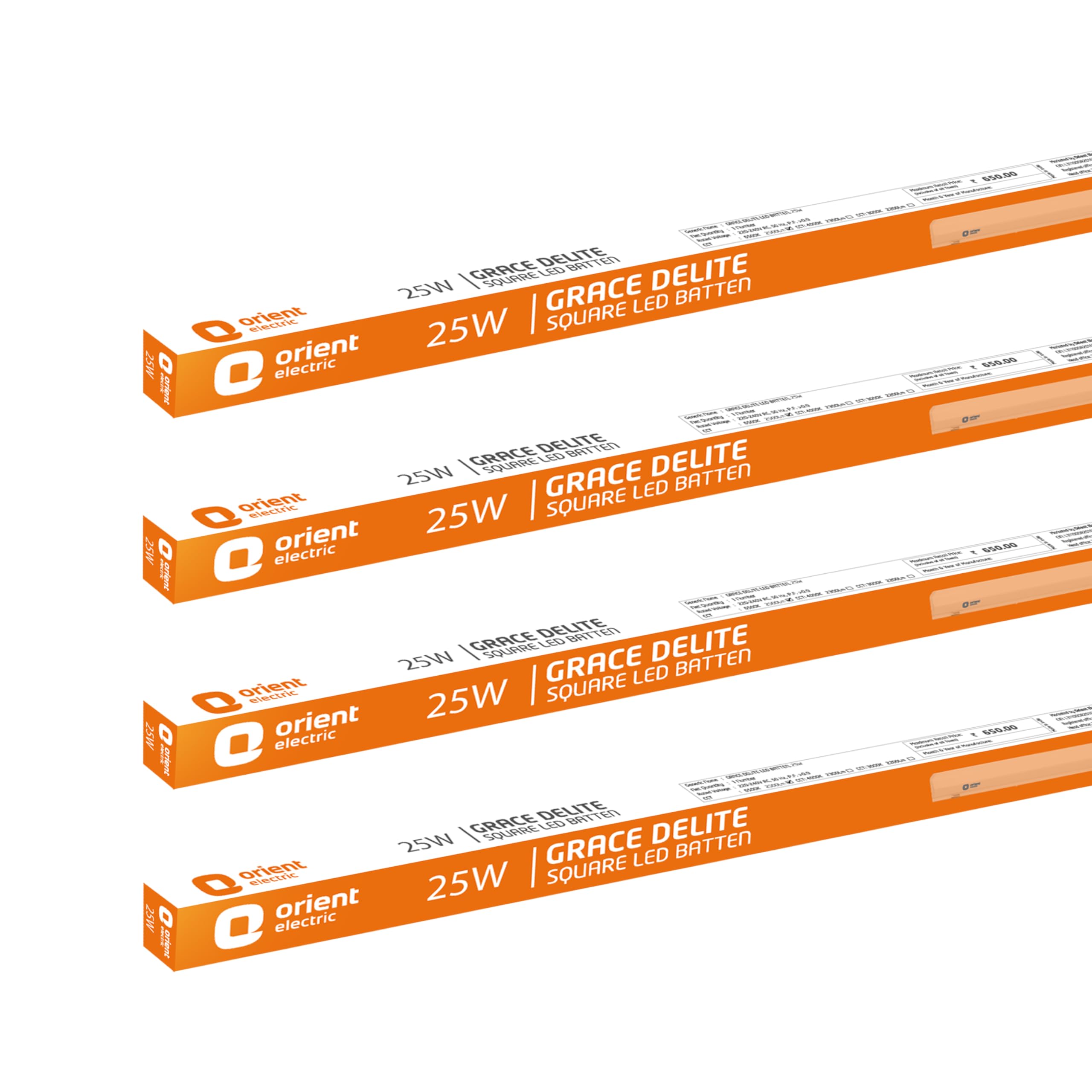 Orient Electric 25W Grace Delite LED Batten| 2500 lumens Bright Light Output| LED tubelight for Home| Sleek & Stylish Design| Non-breakable Polycarbonate housing| Cool White, Pack of 4-image-19