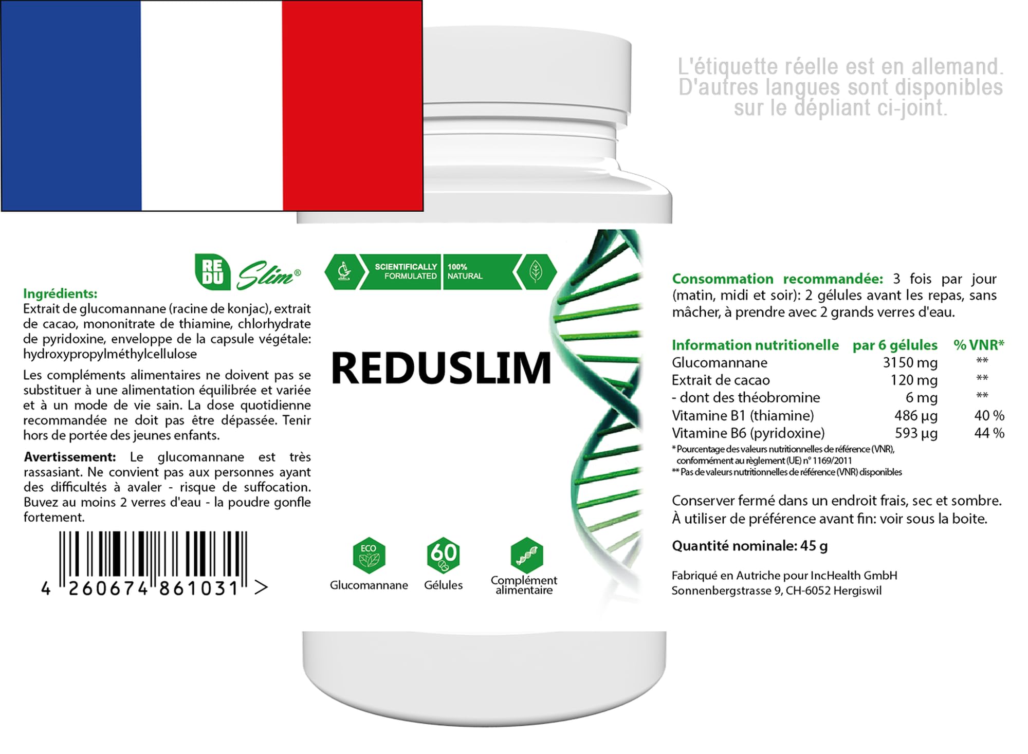 Reduslim - 120 Capsule (2x 60 Capsule), Confezione da 2