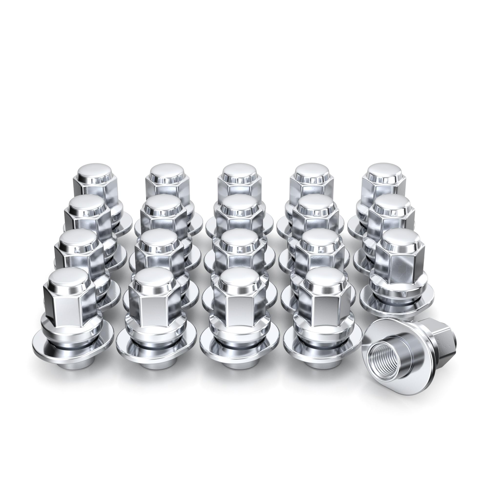 White Knight 1/2"-20 Chrome ET Bulge Lug Nut - 7804-20AM (20 Pack)