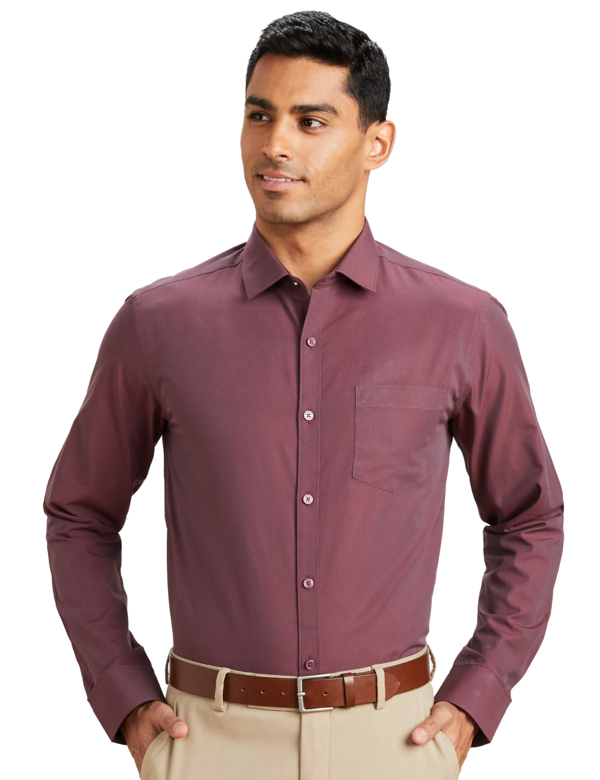 Men's Cotton Rich Formal Shirt | Plain | Full Sleeve - Regular Fit (Available in Plus Sizes)