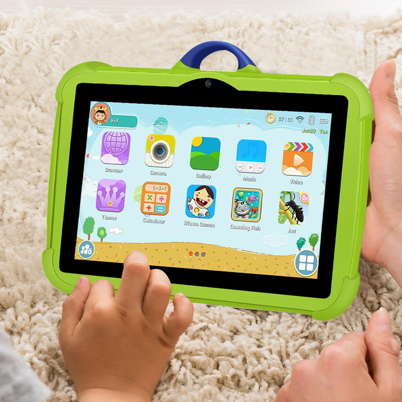 Generico Tablet Per Bambini Da 7 Pollici - Tablet Android7.1, +64 GB Romtablet PC | Protezione Agli Occhi A Prova Di Goccia Multiuso E All' A Prova Di, Grande Batteria Con Doppio Contro
