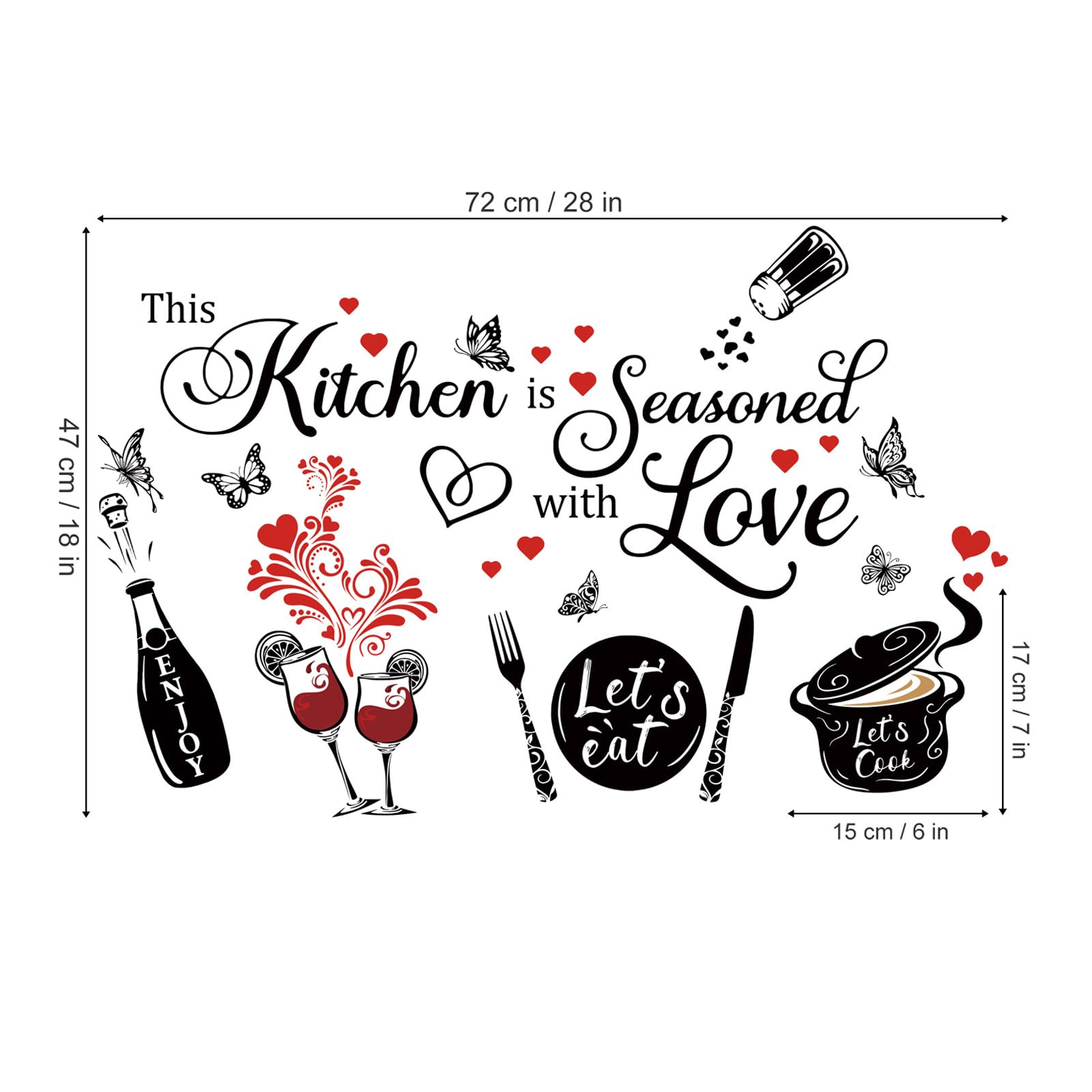 Wondever Kitchen Quotes Wall Stickers - Image 4
