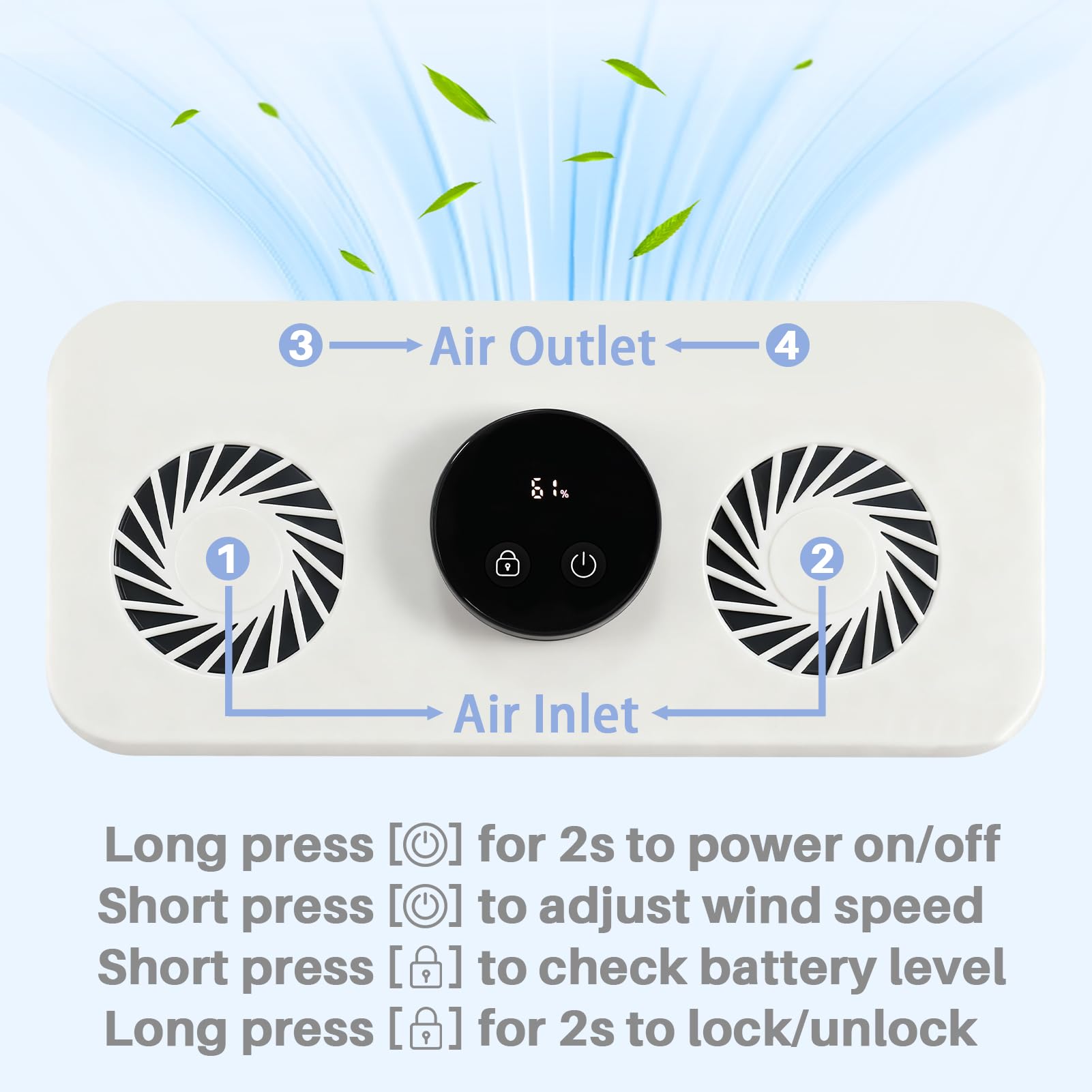Sendowtek Colchoneta Silla Paseo Universal, Almohadilla Carro Bebe de Malla 3D Aireada con Ventilador Ajustable, Funda Silla PaseoTranspirable para Verano Exterior Interior Cuna Silla de Auto