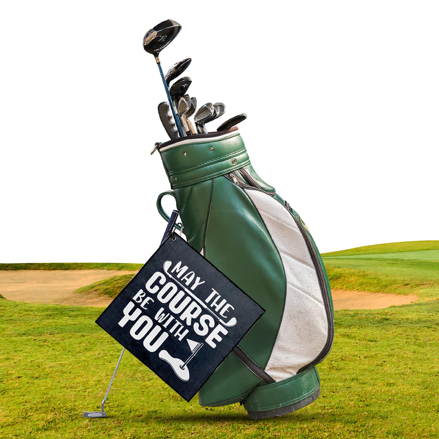 Asciugamano da golf personalizzato con clip per sacche da golf regali uomo