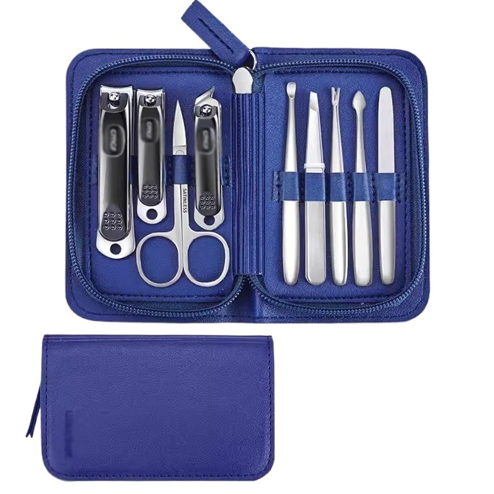 Maniküre Set Nagelknipser-Set for Damen, Hawkbill-Zange, Reparatur-Werkzeuge for graue Nägel, Spritzschutz, Nagelrille, spezieller Nagelknipser Nagelknipser(Blue)