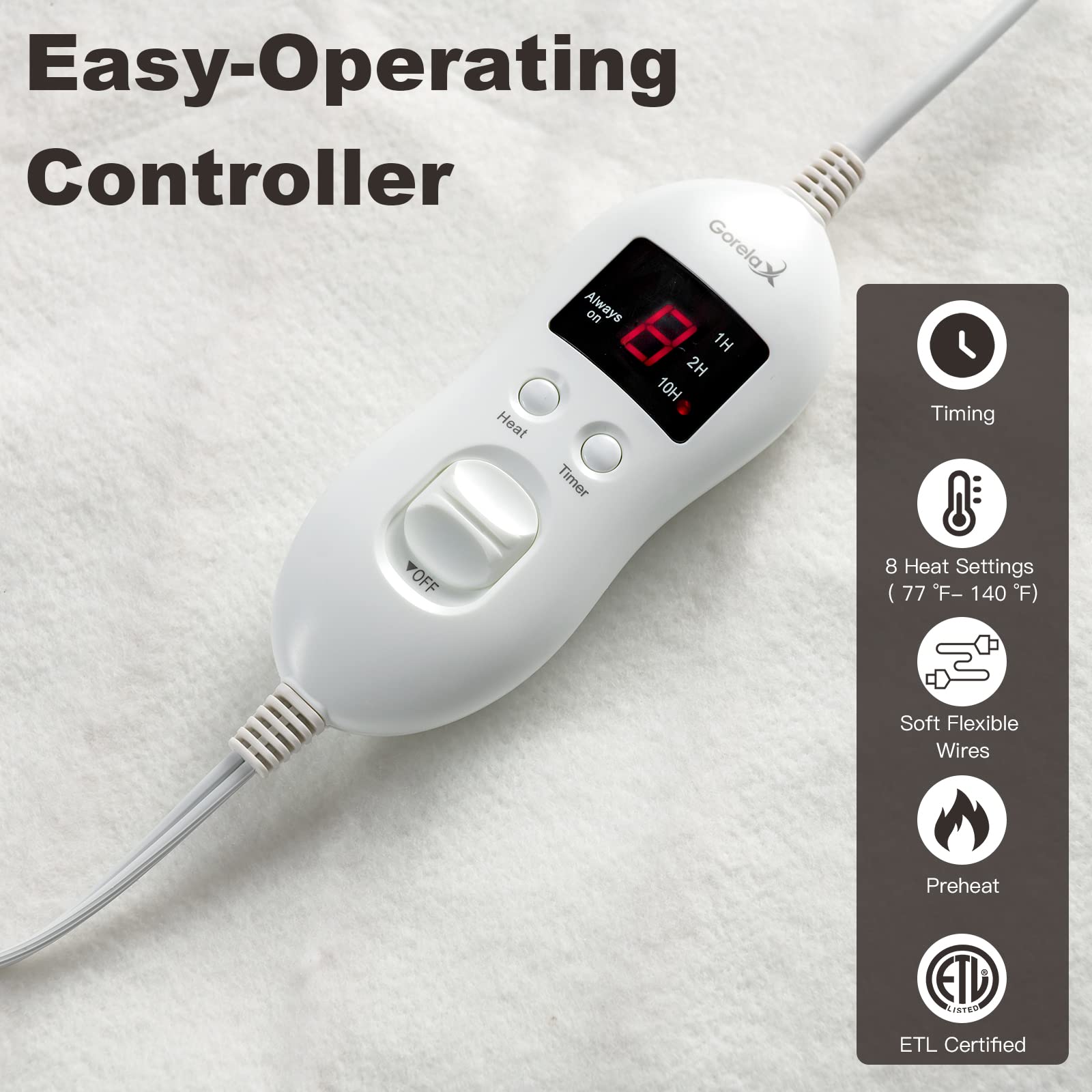 Giantex Electric Heated Mattress Pad, Queen Size Electric Mattress Pads Bed  Warmer with 2 LED Temperature Controller, Heating Pads w/ 8 Heating u0026 4  Time Settings (Queen) : Amazon.ca: Home