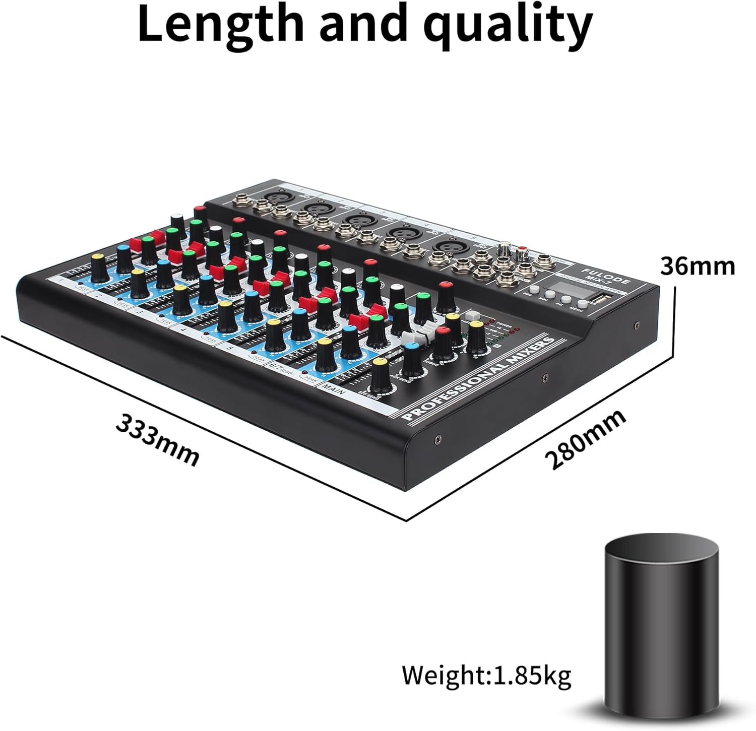 FULODE MIX-7 labeled diagram of controls